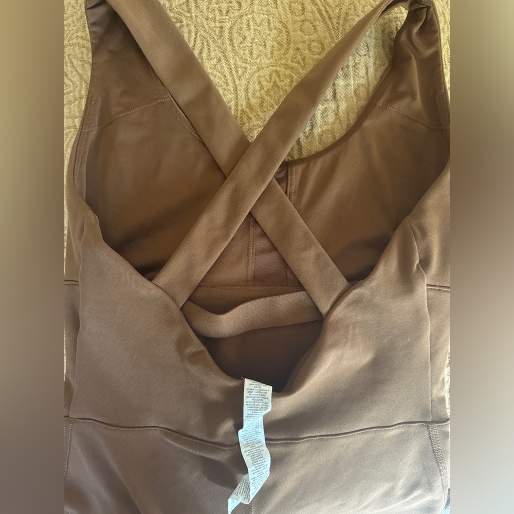 Airbrush Physique Onesie from ALO in cinnamon brown - Picture 10 of 11